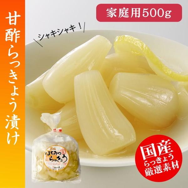 はちみつらっきょう500g（家庭用）　[国産らっきょうハチミツとレモン漬け]