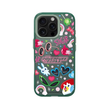 iPhone 16 Pro Clear 憂墨綠 - The Powerpuff Girls 飛天小女警 - 甜心