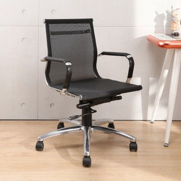 LOGIS邏爵家具 安迪透氣網中低背電腦椅 辦公椅 事務椅 書桌椅