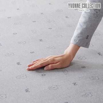 YVONNE 以旺傢飾 純棉熊大印花雙人床包-迷霧灰（LINE FRIENDS）