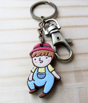 放羊的小孩 - 木頭鑰匙圈