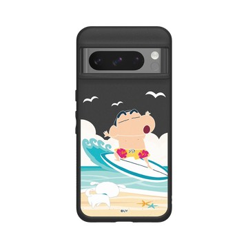 Pixel 8 Pro SolidSuit 黑 - 蠟筆小新 Crayon Shinchan - 海邊衝浪去