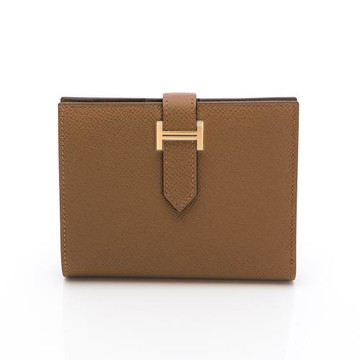 Hermes Bearn雙折短夾(象灰/金)(象灰縫線) (H039790CC3G)