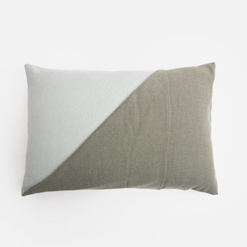 伊登拼接抱枕套33.5x48cm 墨綠淺綠