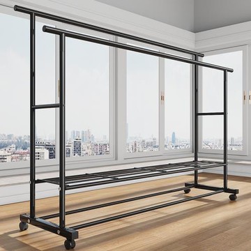 簡易衣架落地臥室掛衣架陽臺曬衣服架家用掛衣晾衣桿宿舍曬衣服架