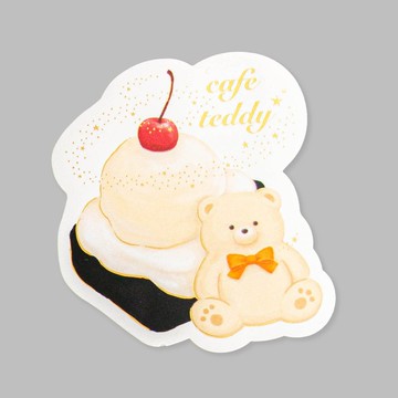 cafe teddy 貼紙 蛋糕
