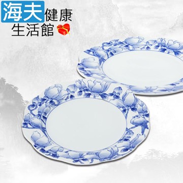 【海夫健康生活館】LZ 日本深川瓷器 染付木蓮 高級糕點皿(B0187-01)