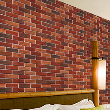 WA Wall Art 仿真木紋自黏防水壁紙  300 x 60cm  復古紅磚 紅棕色