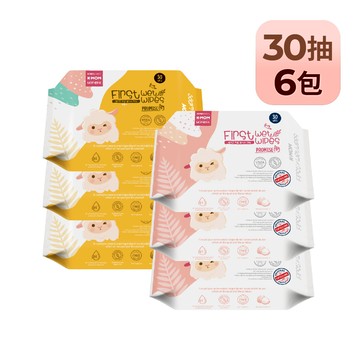 MOTHER-K - 自然純淨嬰幼兒濕紙巾-基本攜帶30抽-6包組