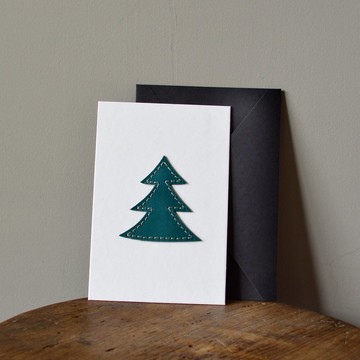 【水下一百米的聖誕樹】皮革卡片 聖誕節卡片 Xmas 客製化卡片