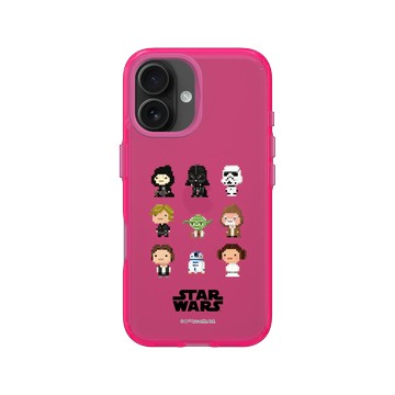 iPhone 16 Clear 粉漾桃 - 迪士尼-星際大戰 Star Wars - 星際大戰 – Q版角色混合