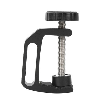 鋁合金黑色 C 夾式固定桌面支架手電筒相機三腳架攝影