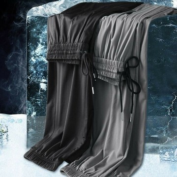 S-5XL 大尺碼長褲 冰絲褲女 褲 休閒褲 夏季薄款韓版速幹褲褲女束腳褲潮流寬松休閑褲長褲