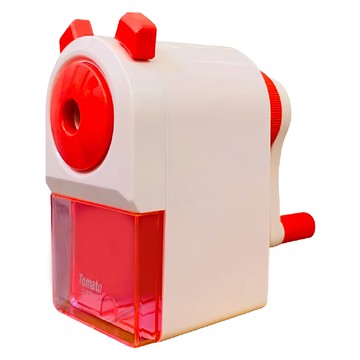 Tomato 削筆機 5段式粗細調整 大小筆桿皆適用 自動退芯 可替換刀刃  淡紅色  1個