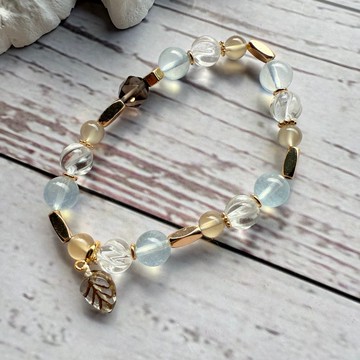 喜鵲 水晶 海藍寶 禮物 手串