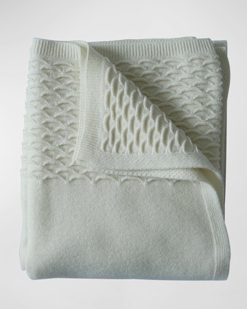 Knit Wool Throw Blanket