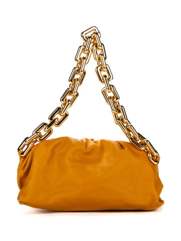 Bottega Veneta Pre-Owned - The Pouch Chain shoulder bag - women - CALFSKIN - One Size - Yellow