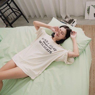 文青素面TPU防水防蹣保潔墊-台灣製/晨露綠