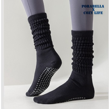 襪子 空中瑜珈襪 素色螺紋襪 瑜珈襪 防滑襪 中筒襪 普拉提襪 運動襪 YOGA SOCKS