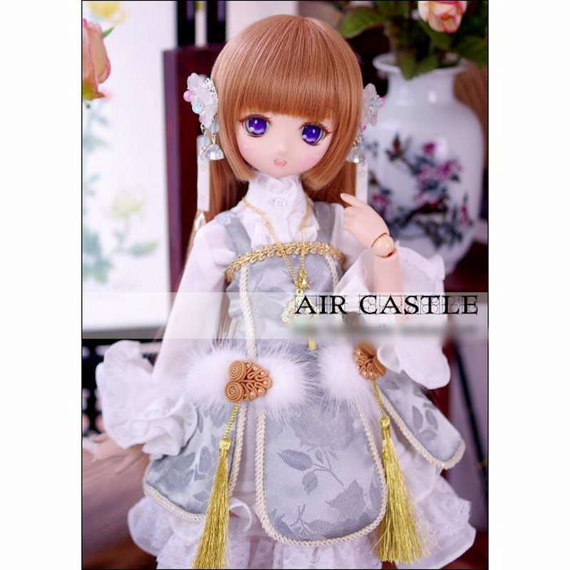 1/4,MDD チャイナドレス風 セット服 グレー ドルフィードリーム ドール