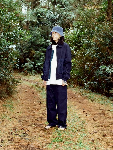 Reversible Linen Set-Up Blouson_Dark Navy