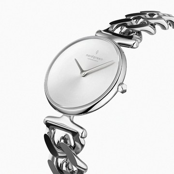 【限時加碼・贈原廠錶帶】現貨 ND手錶 Unika 獨特 32mm 月光銀殼×磨砂金屬面 月光銀鏈條錶帶 手鍊式錶帶 Nordgreen 北歐設計師手錶 UN32SICHSIBM 熱賣中!