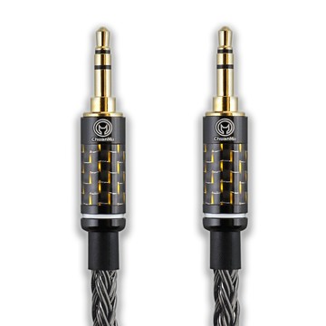AUX 3.5mm 公對公【川木】7N單晶銅鍍銀【W168】3.5mm 對錄線 車載手機電腦耳機音響 音頻線 音訊線