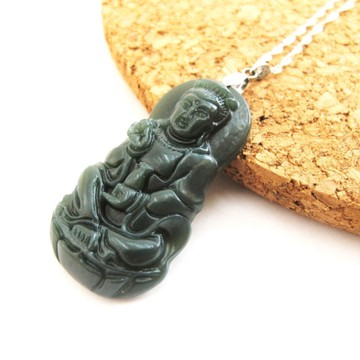 Hera 天然和田青玉法力無邊觀音/項鍊/墜子