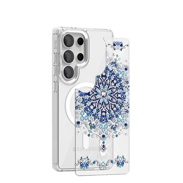 Samsung S26/S25/S24系列 可拆式磁吸片材彩鑽手機殼-冰雪情緣