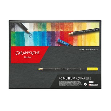 【CARAN dACHE 瑞士卡達】yc89 MUSEUM AQUARELLE 博物館級水溶性色鉛 40色 /盒 3510.340