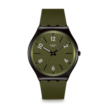 Swatch HINT OF PINE 超薄手錶/金屬手錶/瑞士製造 SS07B115 (42mm)【官方旗艦店】