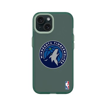 iPhone 15 Clear 憂墨綠 - NBA - Logo-明尼蘇達灰狼 Minnesota Timberwolves