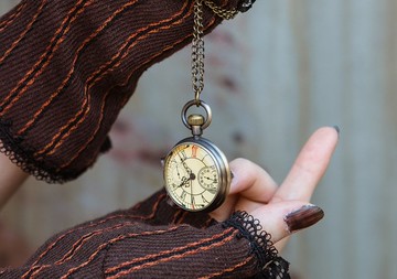 蒸汽朋克 復古 英倫 歐洲經典 傳統紳士 古銅色懷表 項鏈吊墜