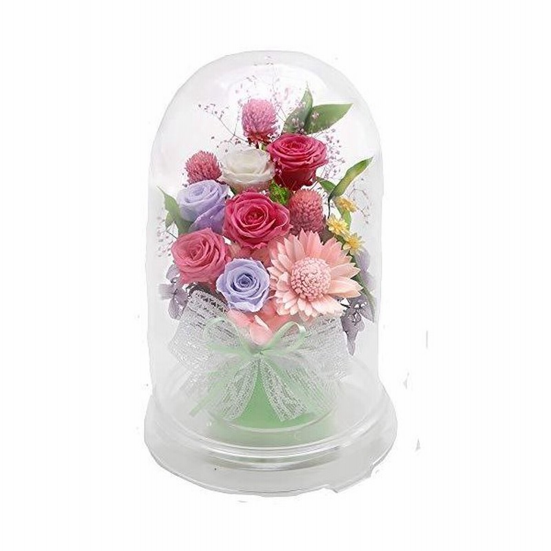 サウンドアレンジ プリザーブドフラワー 仏花 仏壇用 ドーム お供え 花 日本製 一対作成可 花こころ グリーンリボン 通販 Lineポイント最大0 5 Get Lineショッピング