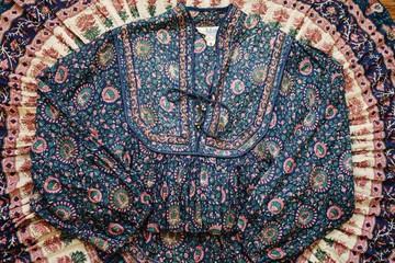 夢幻逸品 vintage 70s Adini block print dress 老印度蓋印洋裝
