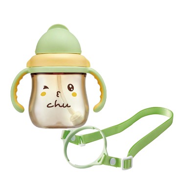 Simba 小獅王辛巴 - 好心情PPSU滑蓋杯+揹帶組-啾咪青一下-綠色-250ML