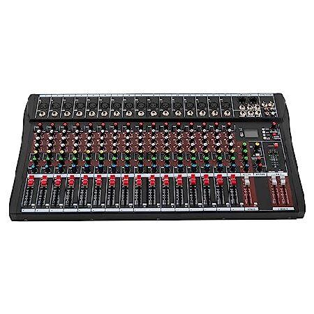 16 Channel DJ Audio Mixer with Bluetooth USB, 4000W Studio Audio Sound Mixer Console, Professional Power Mixer Ultra Low Noise, Digital Effect Process