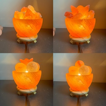 聚寶盆鹽燈  元寶聚寶盆   玫瑰鹽燈   直徑15cm   開幕   喬遷   財位   小   夜燈   精油燈