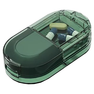 小麥購物 2合1切藥器 L1265  1個  透明綠