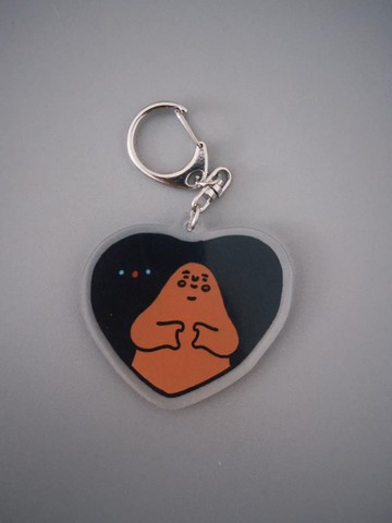 Black heart - keychain