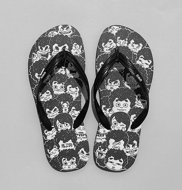 男款防水夾腳拖鞋 馬子狗聯名人字拖 情侶涼拖鞋雨鞋 -馬子狗們-