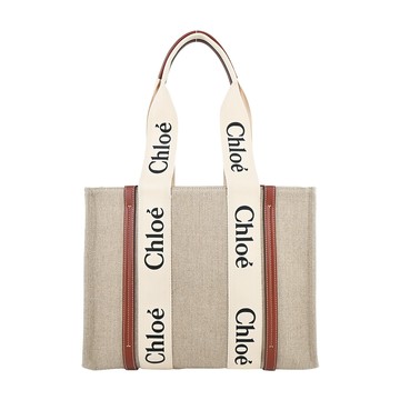 Chloe Woody tote bag帆布托特包(中號/焦糖色)