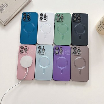 金屬漆磁吸防摔殼 自帶鏡頭貼 適用 iPhone 17 16 15 Pro max plus Air 手機殼 防摔保護殼