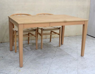 【歐風別館】森田精品雙色山毛櫸伸縮餐桌【正方形餐桌】【基隆至台中免運費】