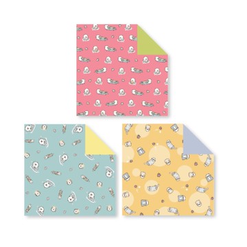 海獺色紙(25入)-粉/藍/橘