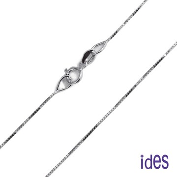[ides愛蒂思]義大利14K白金項鍊16吋（盒子鍊）