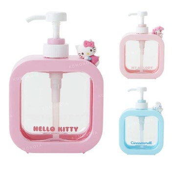 小禮堂 Sanrio 三麗鷗 造型按壓式空瓶 M 500ml (透明窗口款) Kiity 美樂蒂 大耳狗