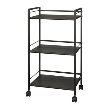 工業風不留指紋方型厚鐵管 三層收納車 移動式置物推車  日本熱銷 台灣製