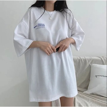 Vuja de 純棉 t恤 短袖上衣女 英文印花 T恤 韓國上衣 oversize T恤 寬鬆上衣 ins風 潮流衣服