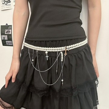 【台灣公司 可打統編】免運 甜酷風仙女珍珠腰鏈疊戴流蘇珍珠串珠腰飾腰帶身體鏈配飾擺鏈腰飾 可開發票 全館五折 工廠現貨直銷 新品特價 z9211